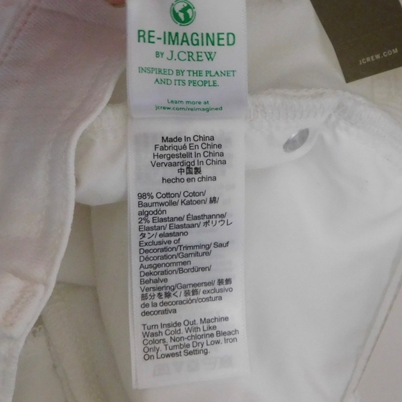 NWT!! J. CREW Petite High-Rise Kickout Jeans Solid White Size 26P 26 Petite - Picture 15 of 16